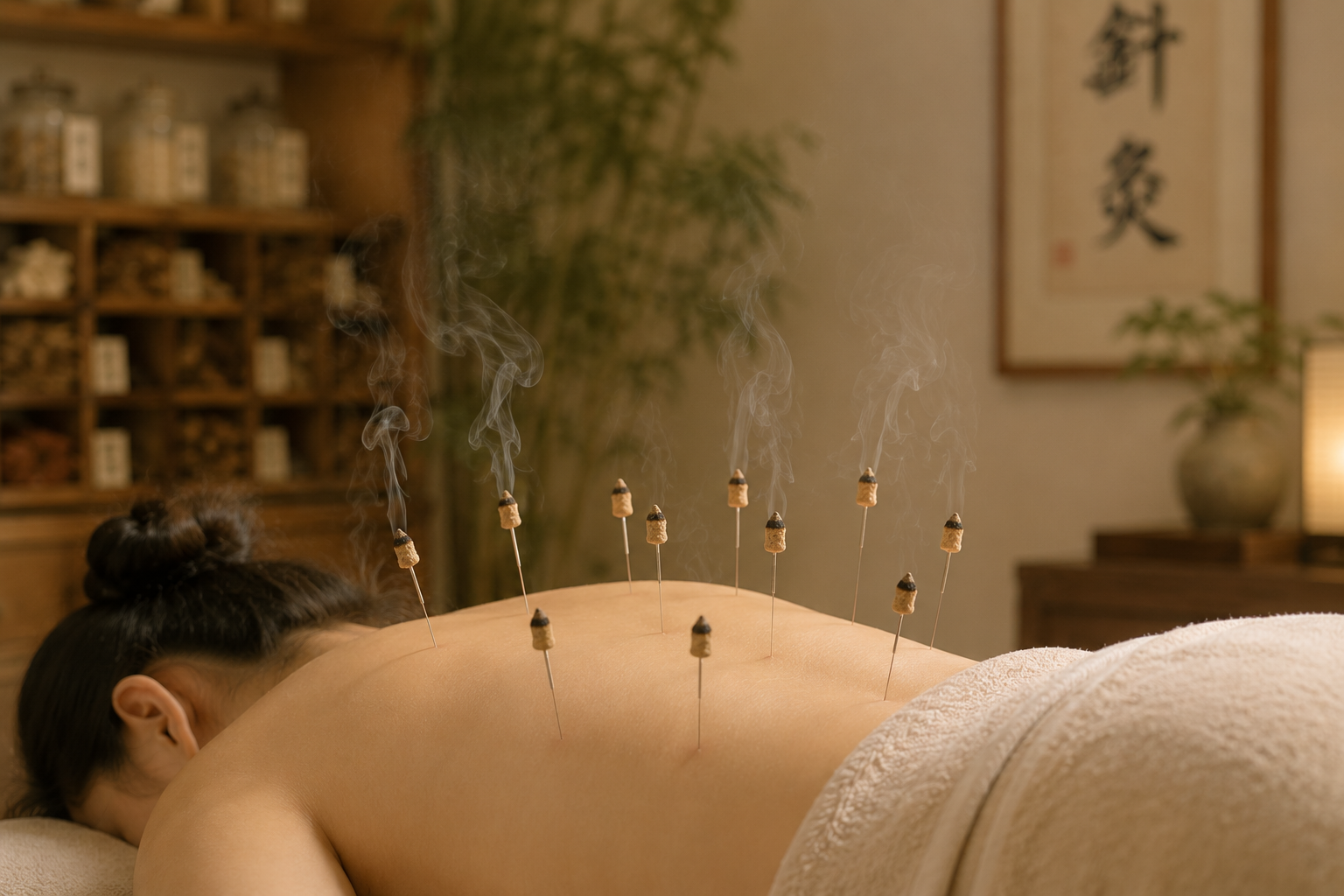 温针疗法 / Warm Needling moxibustion